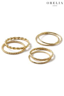 Orelia London verschiedene Ringe im Multipack, Goldfarben (T01457) | 30 €