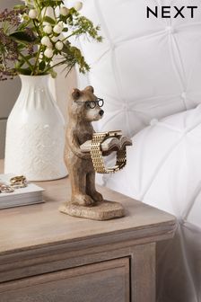 Brown Bertie Bear Watch Holder Hallway Ornament (T01585) | $18
