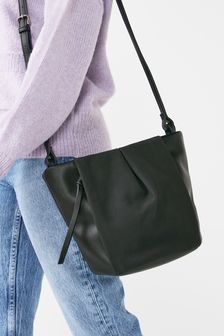 Black Soft Panel Detail Across-Body Bag (T02002) | ₪ 78
