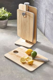 Set of 3 Grey Malvern Hanging Chopping Boards with Stand (T02448) | ₪ 138