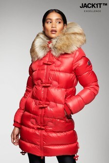 Красная удлиненная дутая куртка Jack1t Red Pr1me (T02506) | €367