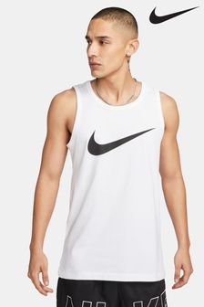 Biały - Koszulka bez rękawów z nadrukiem Nike Sportswear (T03262) | 145 zł