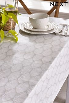 Natural Leaf Wipe Clean Table Cloth With Linen (T03295) | 136 QAR - 185 QAR