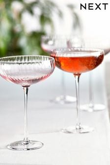 Pink Sienna Set of 2 Champagne Saucers (T03694) | €22