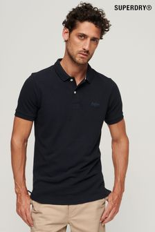 Navy - Superdry Classic Pique Polo Shirt (T03887) | kr730