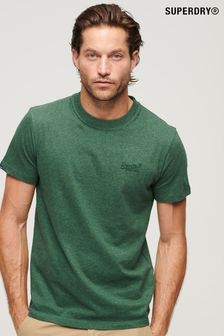 Superdry Heritage Pine Green Organic Cotton Vintage Embroidered T-Shirt (T03896) | ₪ 101