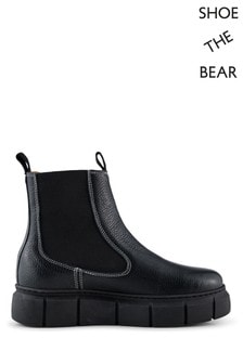 Schwarz - Shoe The Bear Tove Chelsea-Stiefel aus Leder (T04318) | 161 €