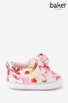 Baker by Ted Baker White Floral Trainer Padders (T04681) | $40