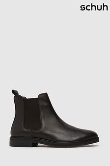 Schuh Dante棕色皮革helsea靴 (T04871) | NT$3,030