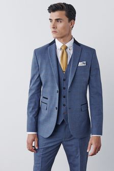 Blau - Karierter Anzug (T06129) | 34 €