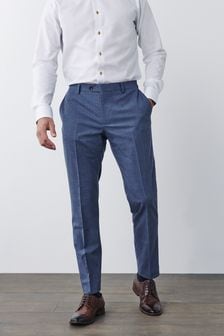 Niebieski - Garnitur w kratę: spodnie (T06130) | 106 zł