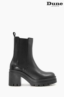 Dune London Prized Heeled Monster Sole Black Boots (T06265) | €79