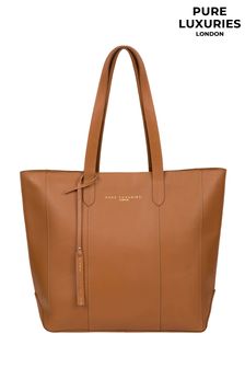 Pure Luxuries London Amberley Leather Tote Bag (T06602) | $97