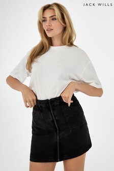 Jack Wills White Ivy Embroidered T-Shirt