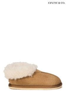 Celtic & Co. Kids Camel Sheepskin Bootee Slippers (T06939) | KRW57,500
