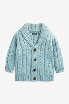 Blue Cable Button Through Cardigan (3mths-7yrs) (T06978) | $29 - $33