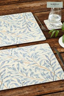 Morris & Co. by Pimpernel Set of 4 Blue Willow Bough Blue Placemats (T07335) | €49