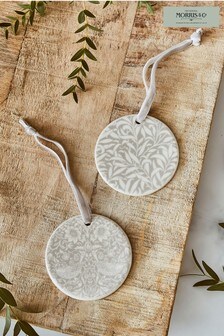 Morris & Co by Spode Set of 3 Grey Christmas Decorations (T07384) | €0