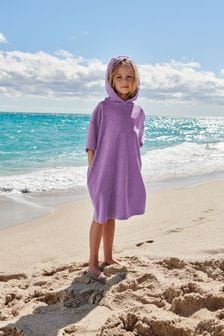 Purple Oversized Long Sleeved Towelling Poncho (T08027) | €25 - €33