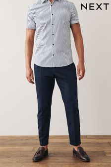 Navy Relaxed Tapered Fit Next Archive Pleated Chinos (T08165) | €14