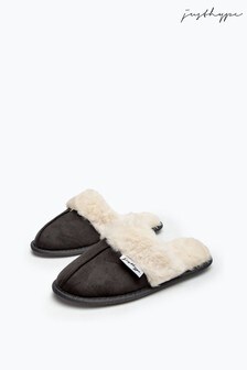Hype. Womens Faux Fur Mule Slippers (T08353) | $28