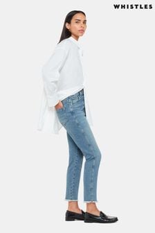 Blau - Whistles Slim-Jeans mit Fransen (T08406) | 133 €