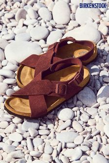 Burgundy Red - Birkenstock Tulum Suede Sandals (T08458) | BGN279