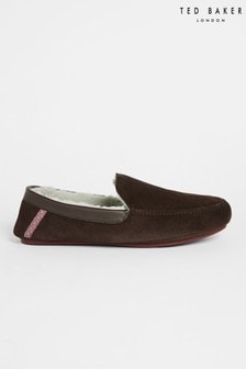 Ted Baker Valant Brown Moccasin Slippers