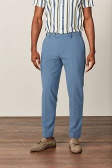 Blue Relaxed Fit Motion Flex Stretch Suit: Trousers (T09629) | $60