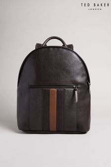 Ted Baker Brown Esentle Striped Backpack (T10152) | $209