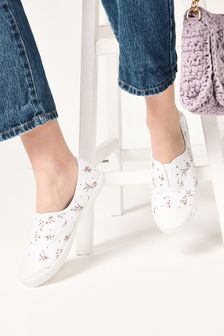 Floral Slip On Canvas Shoes (T10389) | CA$46