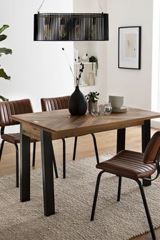 Dark Bronx Oak Effect Console 2 to 4 Seater Extending Dining Table (T10404) | €490