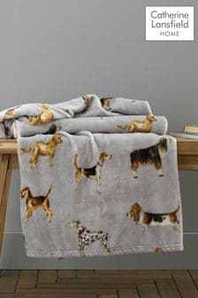 Catherine Lansfield Natural Country Dogs Throw (T10580) | €23