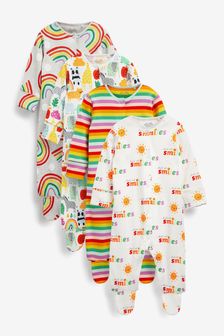 Bright Rainbow 4 Pack Sleepsuits (0mths-2yrs) (T10757) | ₪ 77 - ₪ 85