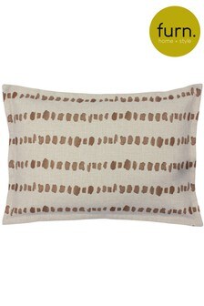 furn. Caramel Brown Robi Printed Rectangular Polyester Filled Cushion (T11020) | NT$510