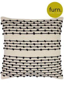 furn. Natural/Black Mossa Woven Polyester Filled Cushion (T11036) | €23