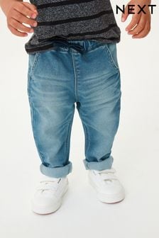 Mid Blue Denim Super Soft Pull On Jeans With Stretch (3mths-7yrs) (T11115) | BGN 32 - BGN 37