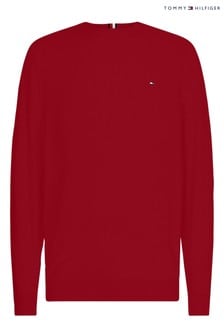 Tommy Hilfiger Red Pima Cotton Cashmere Crew Neck Sweater (T11140) | KRW164,200