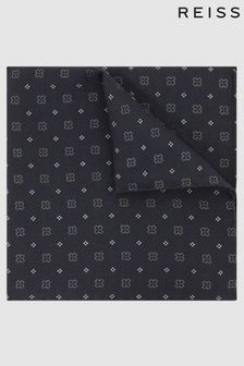 Reiss Navy Warm Woven Pocket Square (T11178) | KWD23