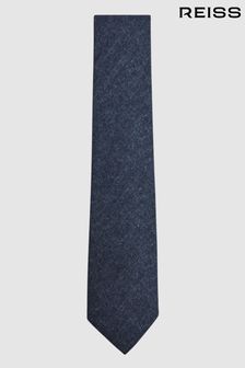 Añil - Corbata de mezcla de lana y seda Saturn de Reiss (T11179) | 84 €