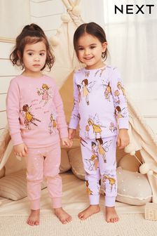 Pink/Lilac Fairy Graphic Pyjamas 2Pk (T11192) | $33 - $41
