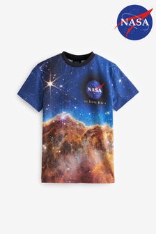 Tęczowe - Koszulka z krótkim rękawem NASA na licencji (3-16 lat) (T11195) | 45 zł - 66 zł