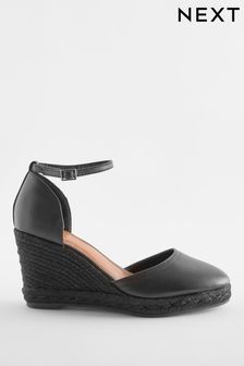 Black Forever Comfort® Closed Toe High Wedges (T11251) | TRY 938