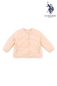 U.S. Polo Assn. Girls Natural Quilted Jacket (T11293) | $86