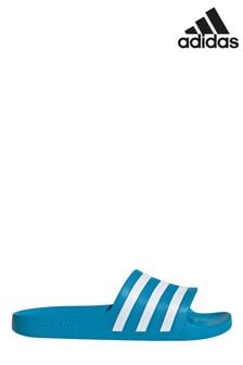 adidas Blue Adilette Sliders (T11454) | $55