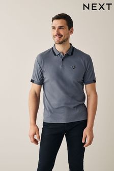 Slate Grey Tipped Regular Fit Polo Shirt (T11609) | €16