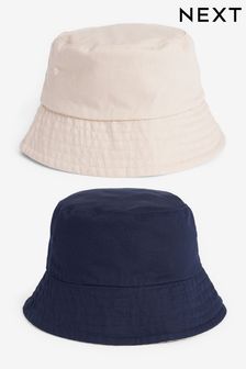 Navy Blue/Cream Reversible Bucket Hat (T12116) | $25