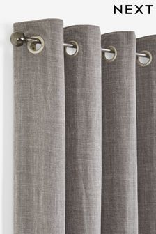 Pewter Grey Ball Finial Extendable Curtain 19mm Pole Kit (T12437) | 7 BD - 11 BD