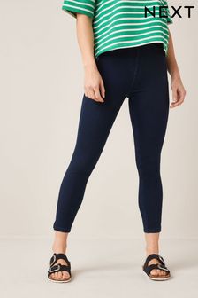 Rinse Blue Cropped Denim Jersey Leggings (T12768) | AED48