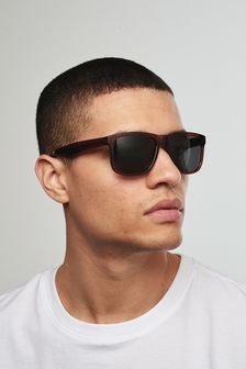 Brown - Square Sunglasses (T12801) | kr164